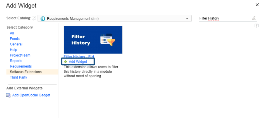 Add FIH to a mini dashboard through a green button